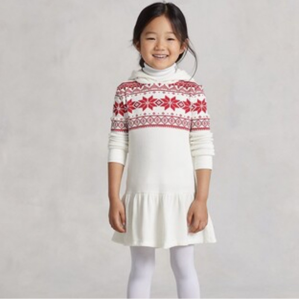 Polo Ralph Lauren Ralph Lauren
Fair Isle Waffle-Knit Hooded Dress red on cream - Picture 2 of 6